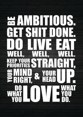 Be Ambitious