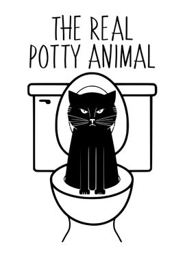 Funny Bathroom Black Cat