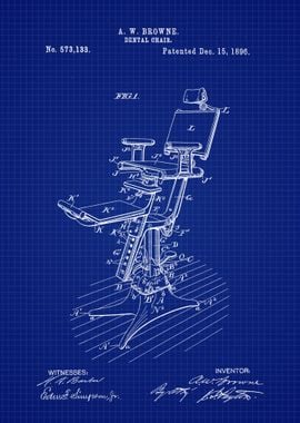 1896 Dental Chair Patent