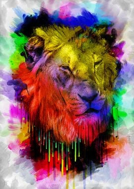 Colored Lion