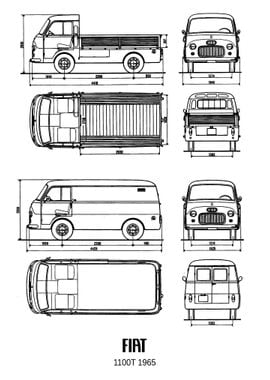 BNW Fiat 1100T 1965