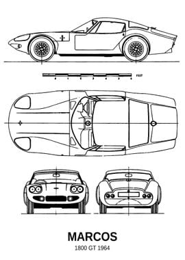 BNW Marcos 1800 GT 1964