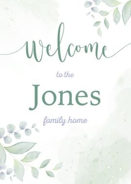 Welcome Jones Family