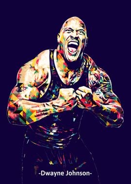 Colorful Dwayne Johnson 1