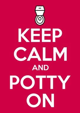 KEEP CALM Potty Red Funny