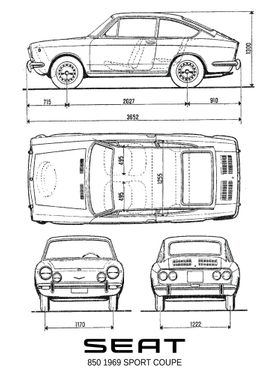 BNW Seat 850 1969 Sport Co