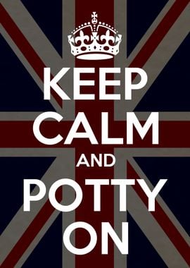 KEEP CALM Potty On Flag