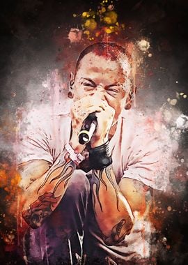 Chester Bennington Dark bg