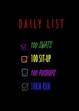 Daily List exercise