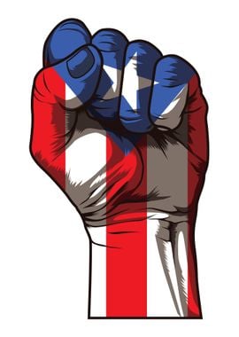 Raised Fist Boricua