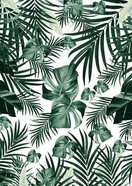 Tropical Jungle Leaves 4a