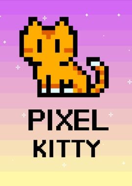 Funny Pixel Kitty