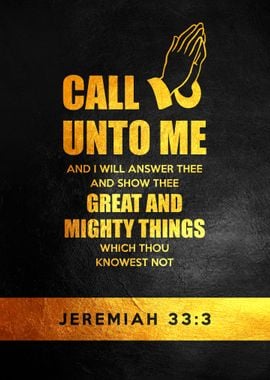 Jeremiah 33 3