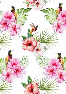 Tropical Bird Pattern 07