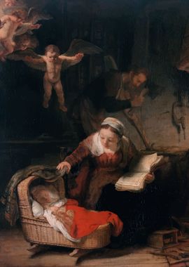 The Holy Family with Angel