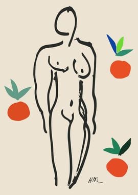 Matisse Nude with Oranges