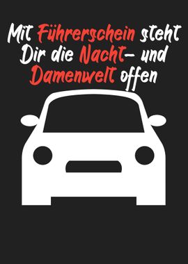Auto Nacht und Damen Welt' Poster, picture, metal print, paint by