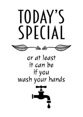 Funny Todays Special Wash