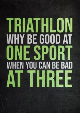 Triathlon Funny Poster