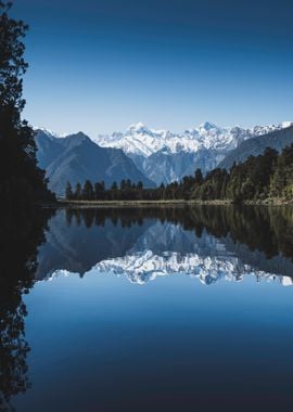 Mountains reflect on Lake