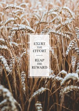 Exert Effort Reap Rewards