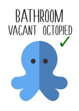 Funny Kids Bathroom Octo