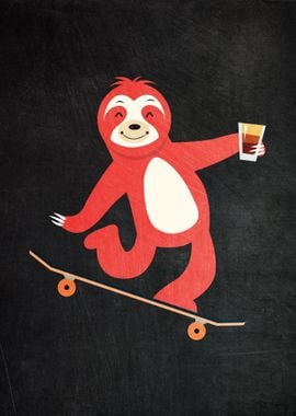 Skateboard Sloth