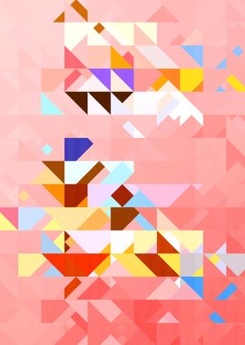 Pink Geometric Abstract