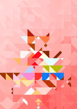 Pink Geometric Abstract