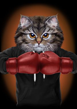 Boxer Cat Boxing Champion