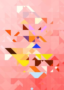 Pink Geometric Abstract