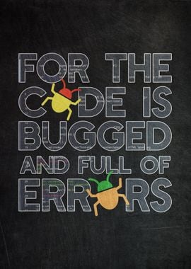 Coder Bug Funny Poster