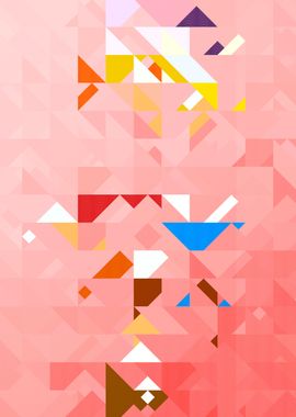 Pink Geometric Abstract