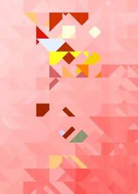 Pink Geometric Abstract