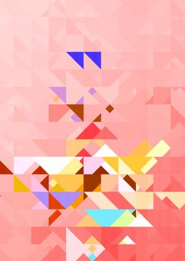 Pink Geometric Abstract