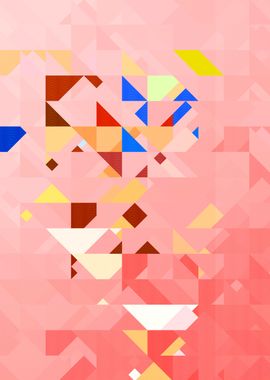 Pink Geometric Abstract