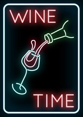 Wine Time Neon Sign