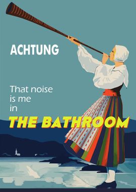 Funny Bathroom ACHTUNG