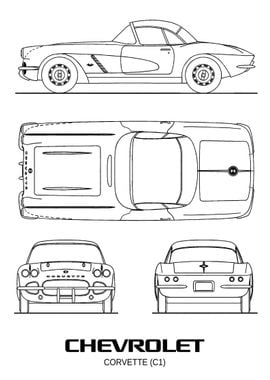 BNW Chevrolet Corvette C1