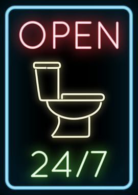 Toilet Open 24 7