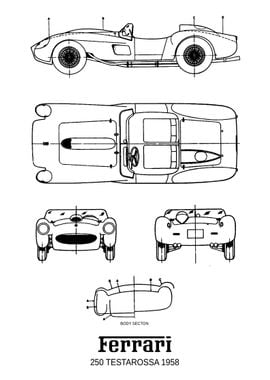 BNW Ferrari 250 Testarossa