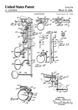 1936 saxophone patent