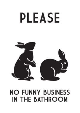 Funny Bathroom Rabbits