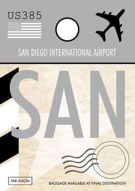 SAN AIRPORT TAG