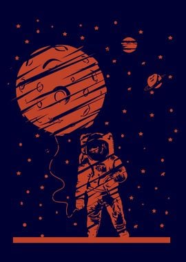 Astronaut With The Moon