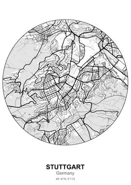 stuttgart city circle map