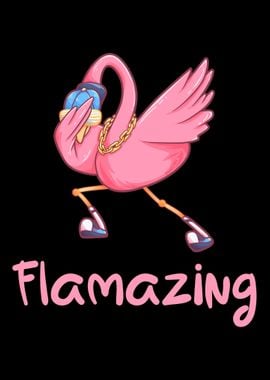 Flamazing dabbing Flamingo