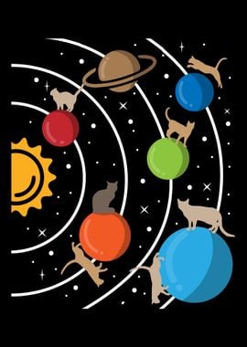 Solar System Planet Cat