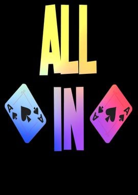 Poker ALL IN Karten Pik