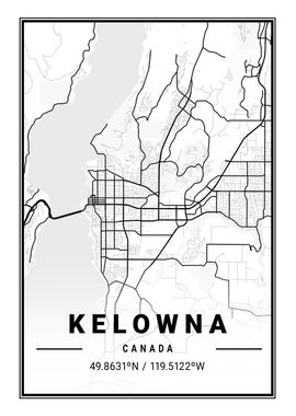 Kelowna Light City Map